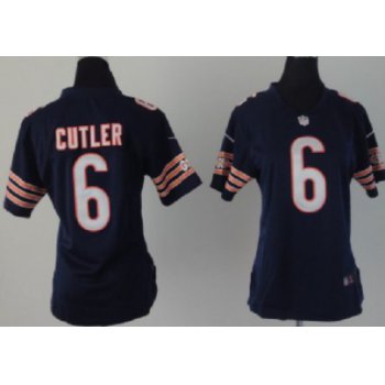 Nike Chicago Bears #6 Jay Cutler Blue Game Womens Jersey