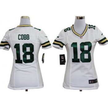 Nike Green Bay Packers #18 Randall Cobb White Game Womens Jersey