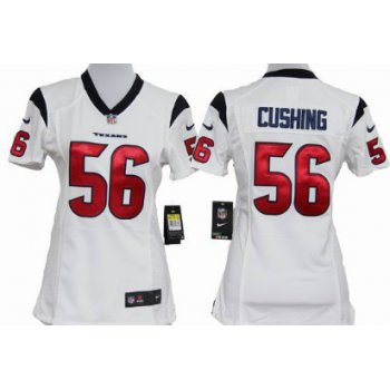Nike Houston Texans #56 Brian Cushing White Game Womens Jersey