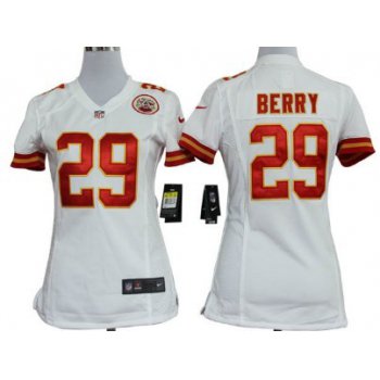 Nike Kansas City Chiefs #29 Eric Berry White Game Womens Jersey