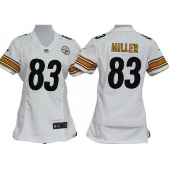 Nike Pittsburgh Steelers #83 Heath Miller White Game Womens Jersey