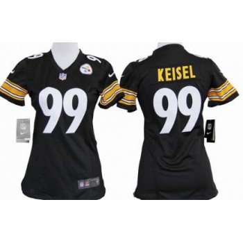 Nike Pittsburgh Steelers #99 Brett Keisel Black Game Womens Jersey