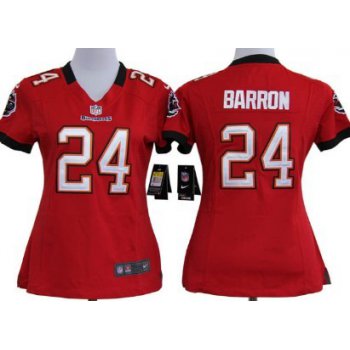 Nike Tampa Bay Buccaneers #24 Mark Barron Red Game Womens Jersey