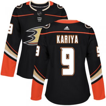 Adidas Anaheim Ducks #9 Paul Kariya Black Home Authentic Women's Stitched NHL Jersey