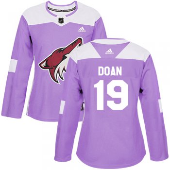 Adidas Arizona Coyotes #19 Shane Doan Purple Authentic Fights Cancer Women's Stitched NHL Jersey