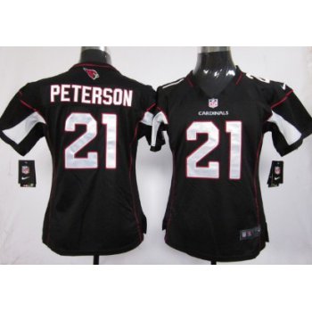 Nike Arizona Cardinals #21 Patrick Peterson Black Game Womens Jersey