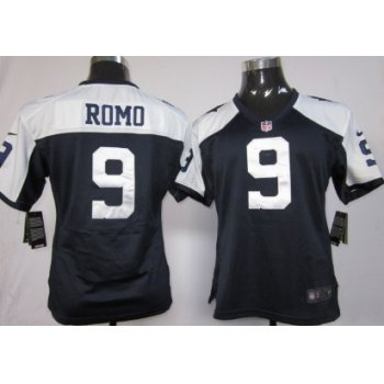 Nike Dallas Cowboys #9 Tony Romo Blue Thanksgiving Game Womens Jersey