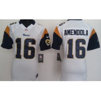 Nike St. Louis Rams #16 Danny Amendola White Game Womens Jersey