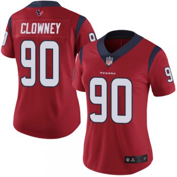 Texans #90 Jadeveon Clowney Red Alternate Women's Stitched Football Vapor Untouchable Limited Jersey