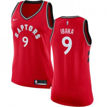 Raptors #9 Serge Ibaka Red Women's Basketball Swingman Icon Edition Jersey