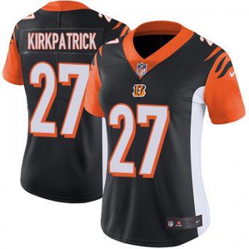 Women's Nike Cincinnati Bengals #27 Dre Kirkpatrick Black Team Color Stitched NFL Vapor Untouchable Limited Jersey