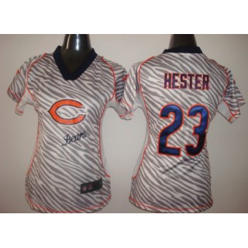 Nike Chicago Bears #23 Devin Hester 2012 Womens Zebra Fashion Jersey