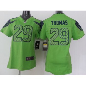 Nike Seattle Seahawks #29 Earl Thomas Green Game Womens Jersey