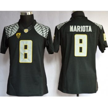 Oregon Ducks #8 Marcus Mariota 2013 Black Limited Womens Jersey