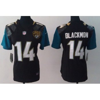Nike Jacksonville Jaguars #14 Justin Blackmon 2013 Black Game Womens Jersey