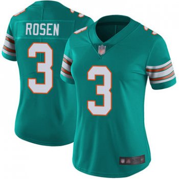 Dolphins #3 Josh Rosen Aqua Green Alternate Women's Stitched Football Vapor Untouchable Limited Jersey
