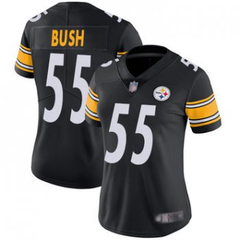 Steelers #55 Devin Bush Black Team Color Women's Stitched Football Vapor Untouchable Limited Jersey