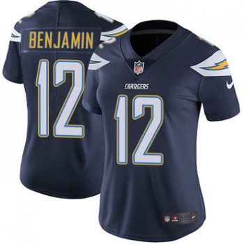 Women's Nike Los Angeles Chargers #12 Travis Benjamin Navy Blue Team Color Stitched NFL Vapor Untouchable Limited Jersey