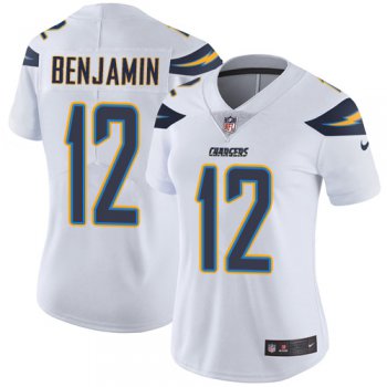 Women's Nike Los Angeles Chargers #12 Travis Benjamin White Stitched NFL Vapor Untouchable Limited Jersey