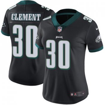 Women's Nike Philadelphia Eagles #30 Corey Clement Black Alternate Stitched NFL Vapor Untouchable Limited Jersey