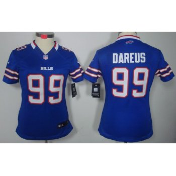 Nike Buffalo Bills #99 Marcell Dareus Light Blue Limited Womens Jersey