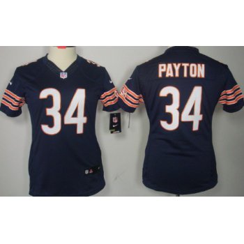 Nike Chicago Bears #34 Walter Payton Blue Limited Womens Jersey