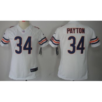 Nike Chicago Bears #34 Walter Payton White Limited Womens Jersey