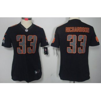 Nike Cleveland Browns #33 Trent Richardson Black Impact Limited Womens Jersey
