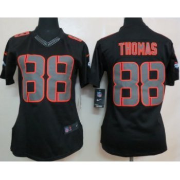 Nike Denver Broncos #88 Demaryius Thomas Black Impact Limited Womens Jersey