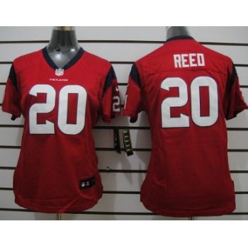 Nike Houston Texans #20 Ed Reed Red Limited Womens Jersey