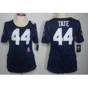 Nike Houston Texans #44 Ben Tate Breast Cancer Awareness Navy Blue Womens Jersey