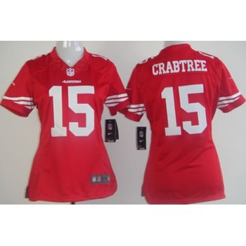 Nike San Francisco 49ers #15 Michael Crabtree Red Limited Womens Jersey