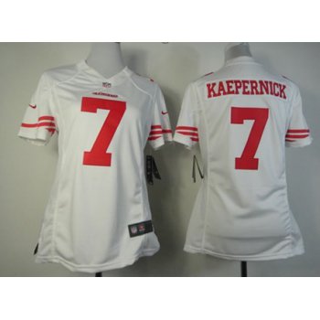 Nike San Francisco 49ers #7 Colin Kaepernick White Limited Womens Jersey