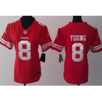 Nike San Francisco 49ers #8 Steve Young Red Game Womens Jersey