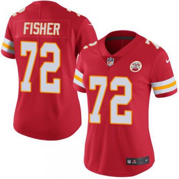 Nike Chiefs #72 Eric Fisher Red Women's Stitched NFL Limited Rush Jersey