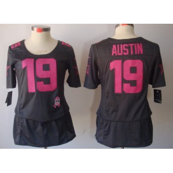 Nike Dallas Cowboys #19 Miles Austin Breast Cancer Awareness Gray Womens Jersey