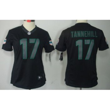Nike Miami Dolphins #17 Ryan Tannehill Black Impact Limited Womens Jersey