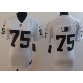 Nike Oakland Raiders #175 Howie Long White Game Womens Jersey