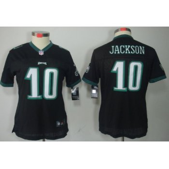 Nike Philadelphia Eagles #10 DeSean Jackson Black Limited Womens Jersey