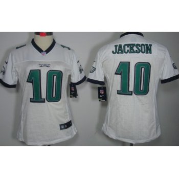 Nike Philadelphia Eagles #10 DeSean Jackson White Limited Womens Jersey