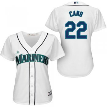 Mariners #22 Robinson Cano White Home Women's Stitched Baseball Jersey
