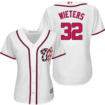 Nationals #32 Matt Wieters White Home Women's Stitched Baseball Jersey