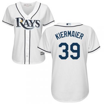 Rays #39 Kevin Kiermaier White Home Women's Stitched Baseball Jersey