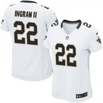 Women's Nike New Orleans Saints #22 Mark Ingram II White Stitched NFL Elite Jersey