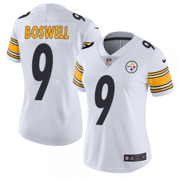 Women's Nike Pittsburgh Steelers #9 Chris Boswell White Stitched NFL Vapor Untouchable Limited Jersey