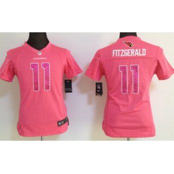 Nike Arizona Cardinals #11 Larry Fitzgerald Pink Sweetheart Diamond Womens Jersey