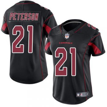 Nike Cardinals #21 Patrick Peterson Black Women's Stitched NFL Limited Rush Jersey