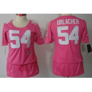 Nike Chicago Bears #54 Brian Urlacher Breast Cancer Awareness Pink Womens Jersey