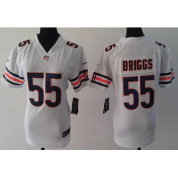 Nike Chicago Bears #55 Lance Briggs White Game Womens Jersey