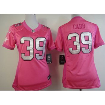 Nike Dallas Cowboys #39 Brandon Carr Pink Love Womens Jersey